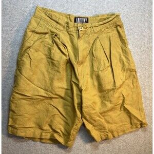 I.O.U. W Sz 30 VTG Highwaisted Pleated Yellow Shorts